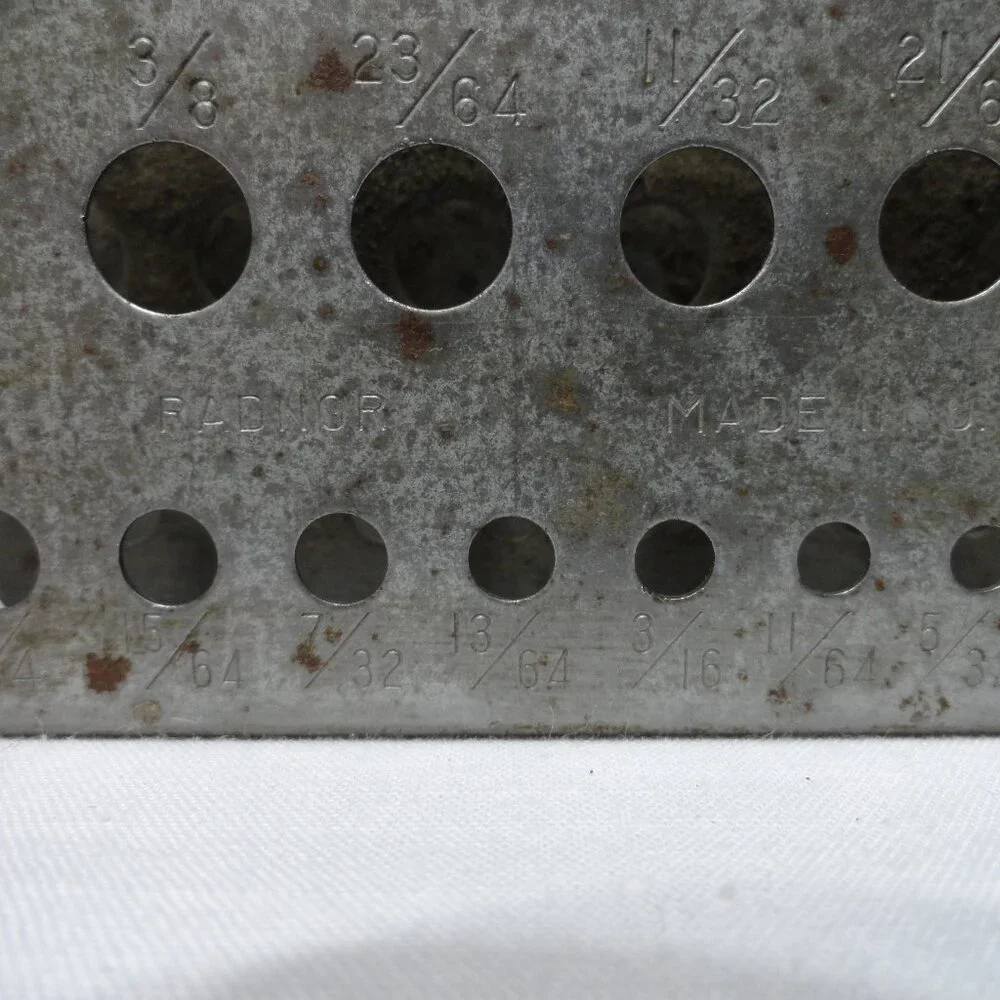 Vintage, RADNOR, Drill Bit Index, Holder, Metal, Made in USA, 1/16 - 1/2